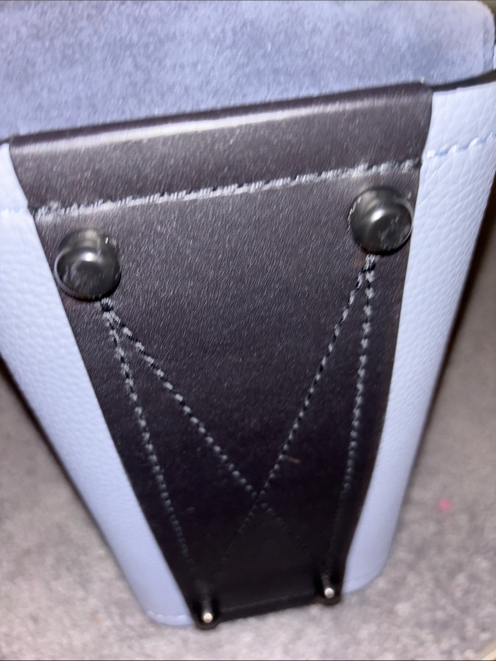 Coach Leather Top-Handle Tote in Light Blue and Dark Blue - Picture 9 of 16